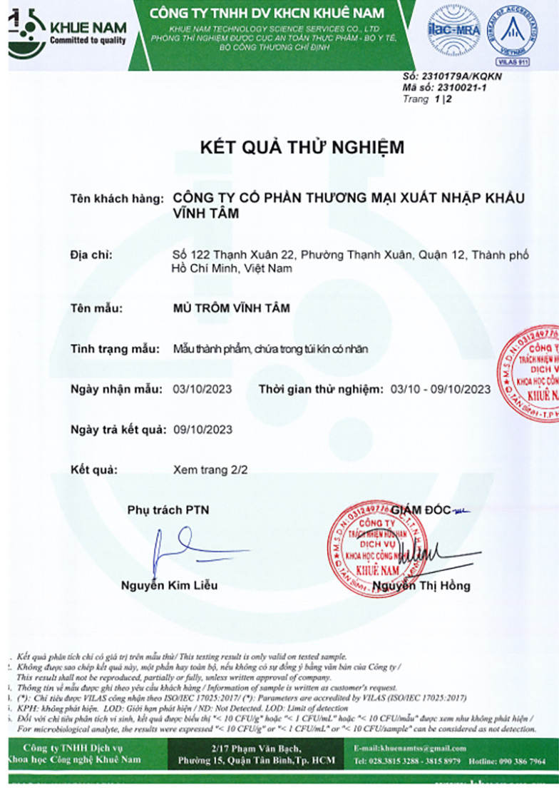 kiểm nghiệm mủ trôm