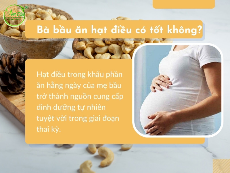 tác dụng của hạt điều với mẹ và bé