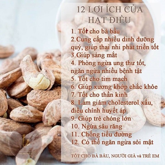 100g hạt điều bao nhiêu calo