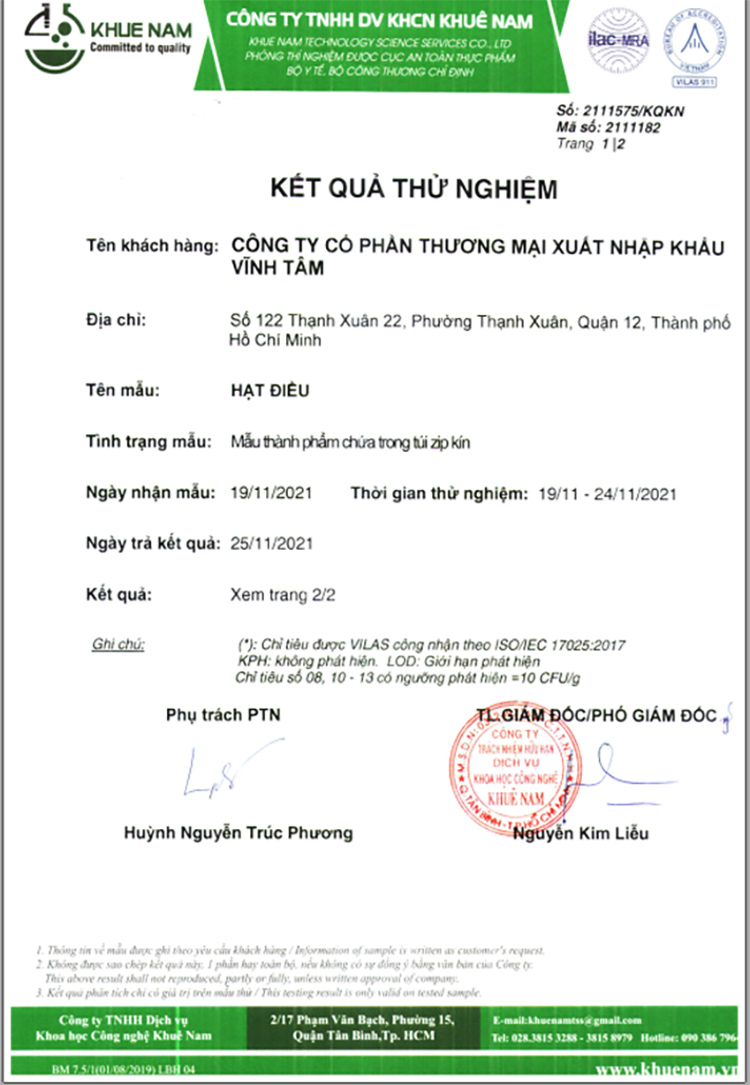 hạt điều rang muối bình phước