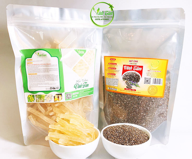 mủ trôm nguyên chất và hạt chia