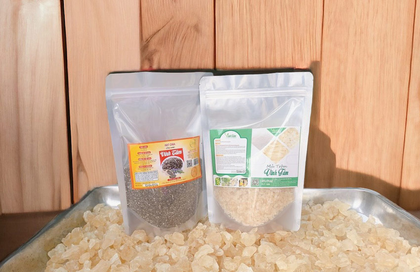 mủ trôm và hạt chia vĩnh tâm