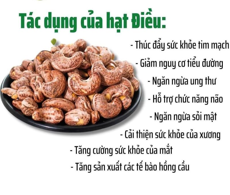 hạt điều bao nhiêu calo
