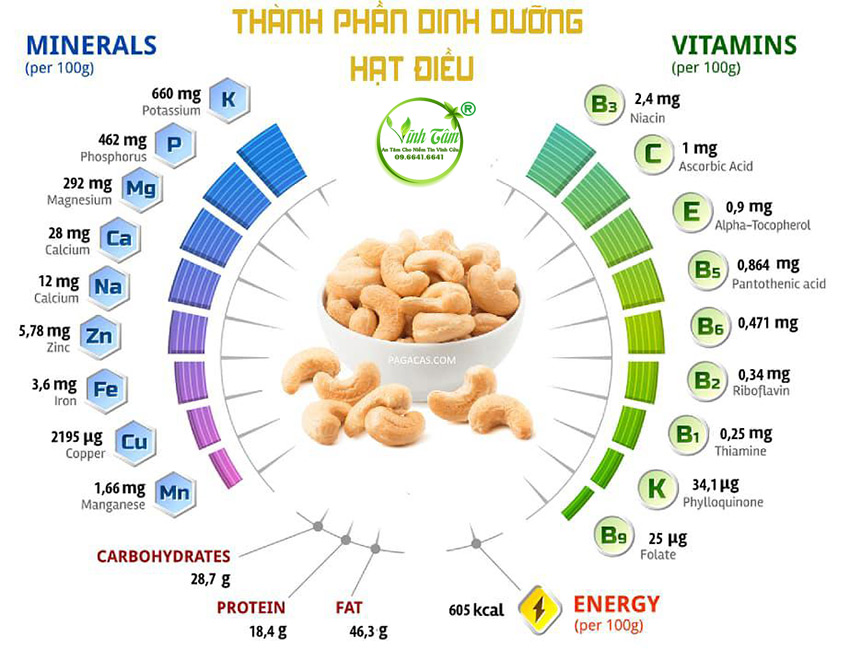 tác dụng của hạt điều